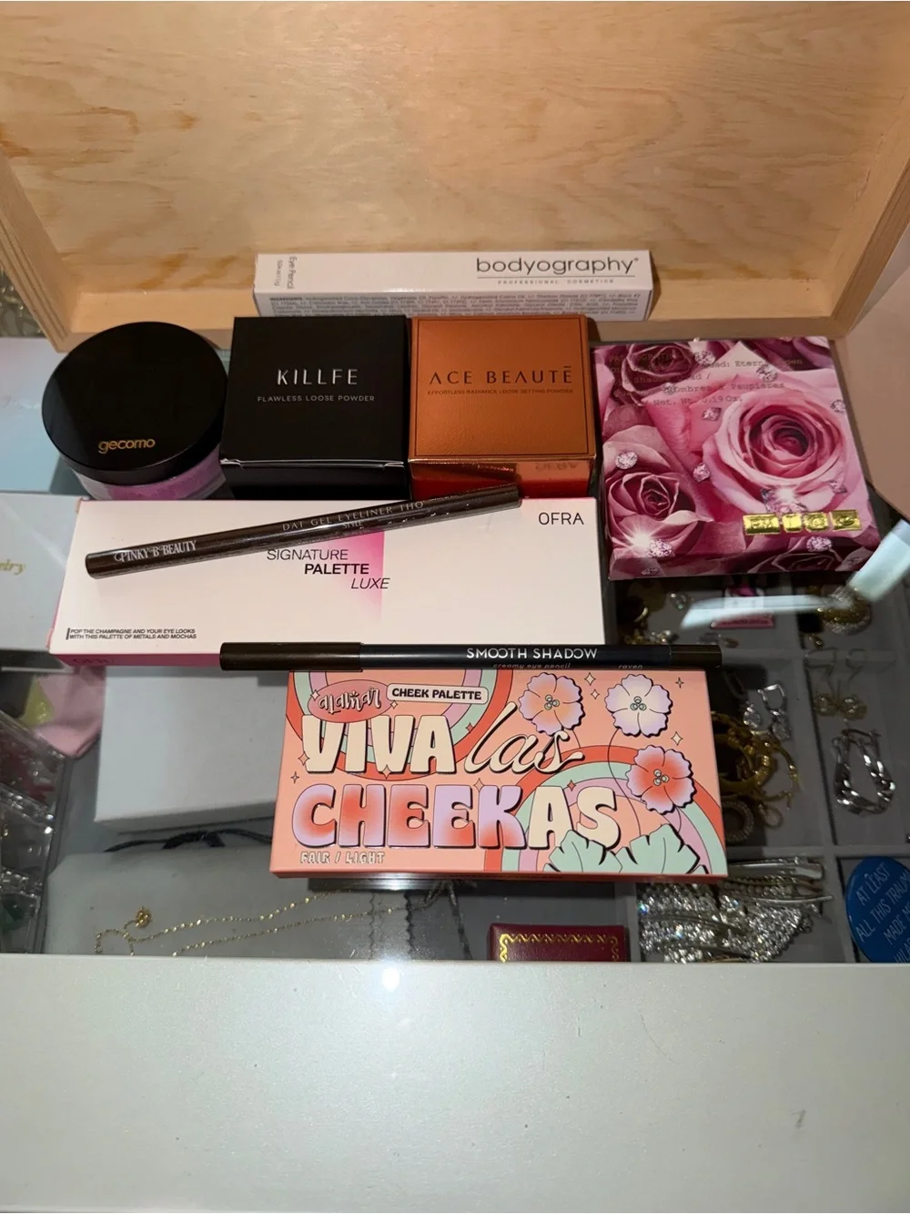 EYES AND CHEEKS SET!OFRA Viva Las Cheekas & Signature Palette Luxe - Pink Peach
